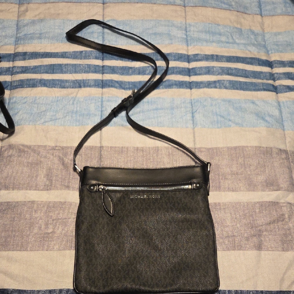 Michael Kors Black Messenger Bag         USED ONCE
